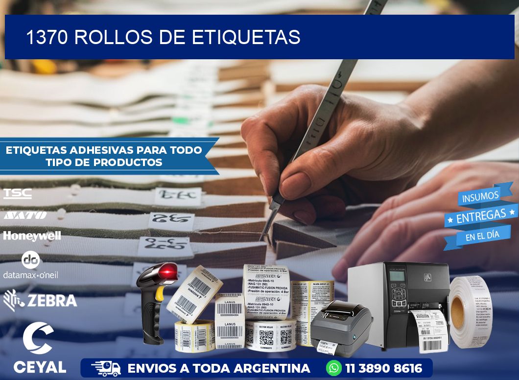 1370 ROLLOS DE ETIQUETAS