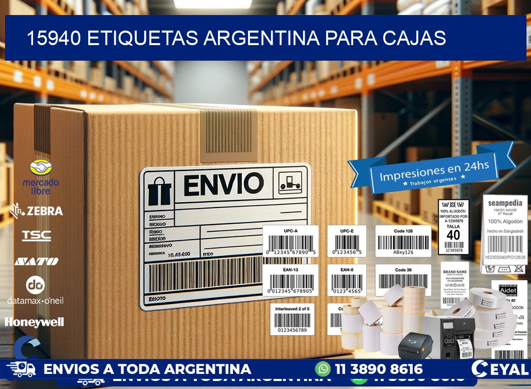 15940 ETIQUETAS ARGENTINA PARA CAJAS