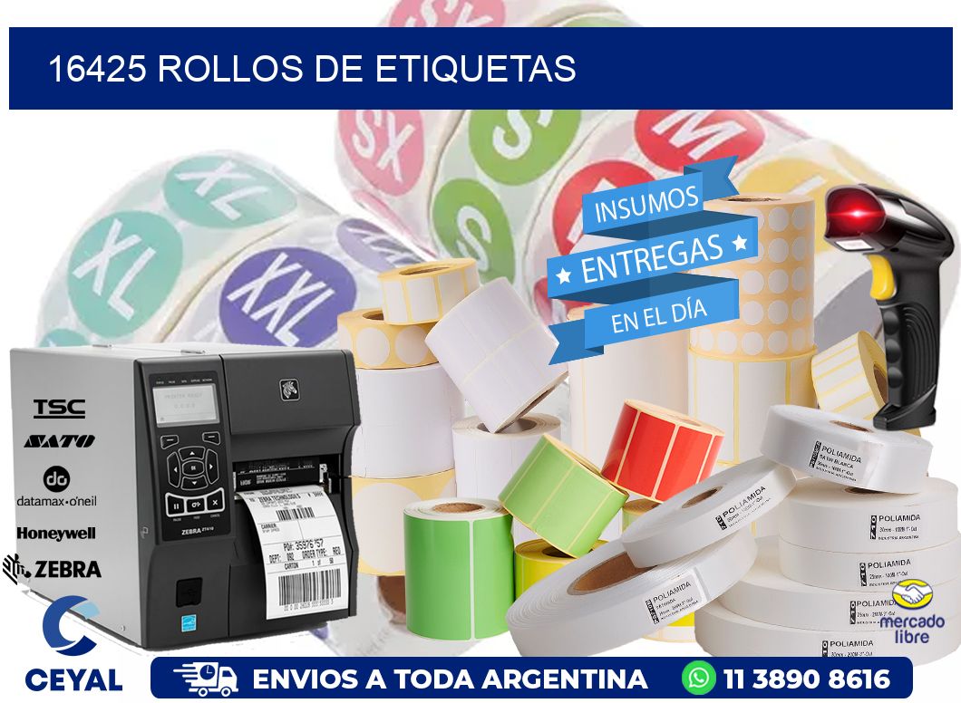 16425 ROLLOS DE ETIQUETAS