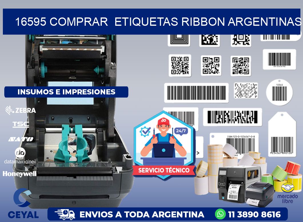 16595 COMPRAR  ETIQUETAS RIBBON ARGENTINAS