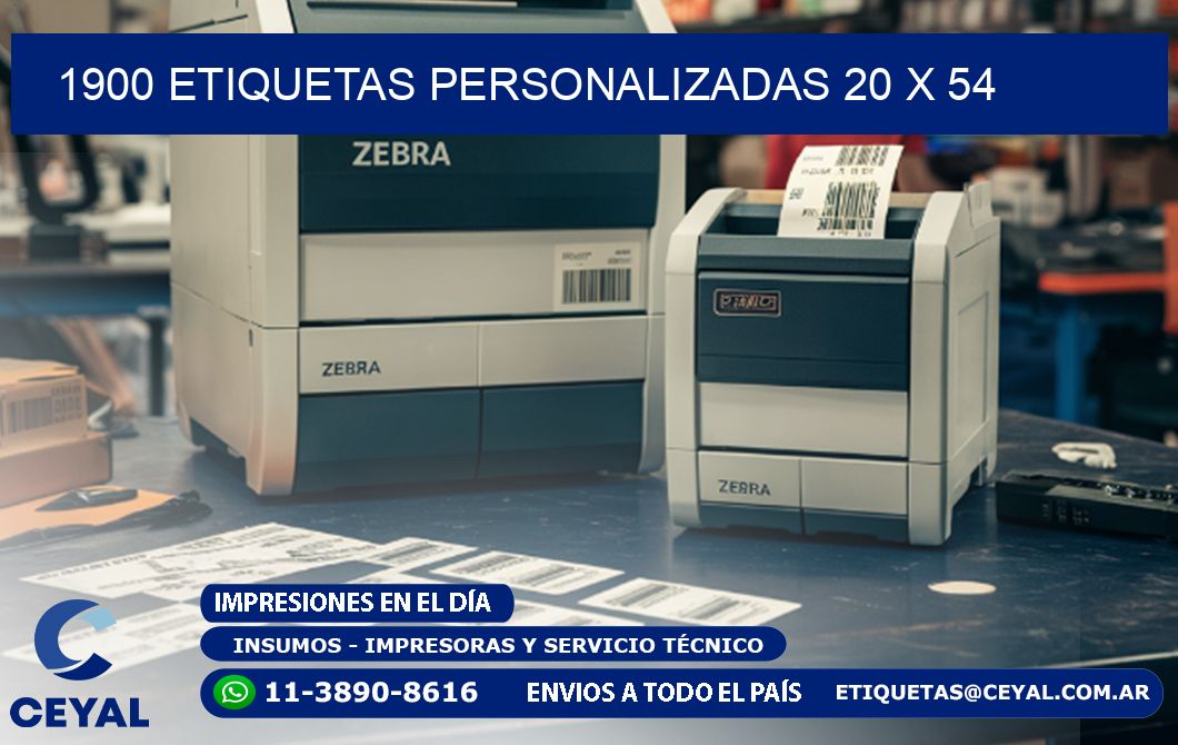 1900 ETIQUETAS PERSONALIZADAS 20 x 54