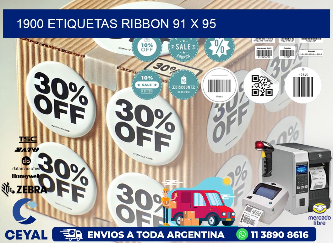 1900 ETIQUETAS RIBBON 91 x 95