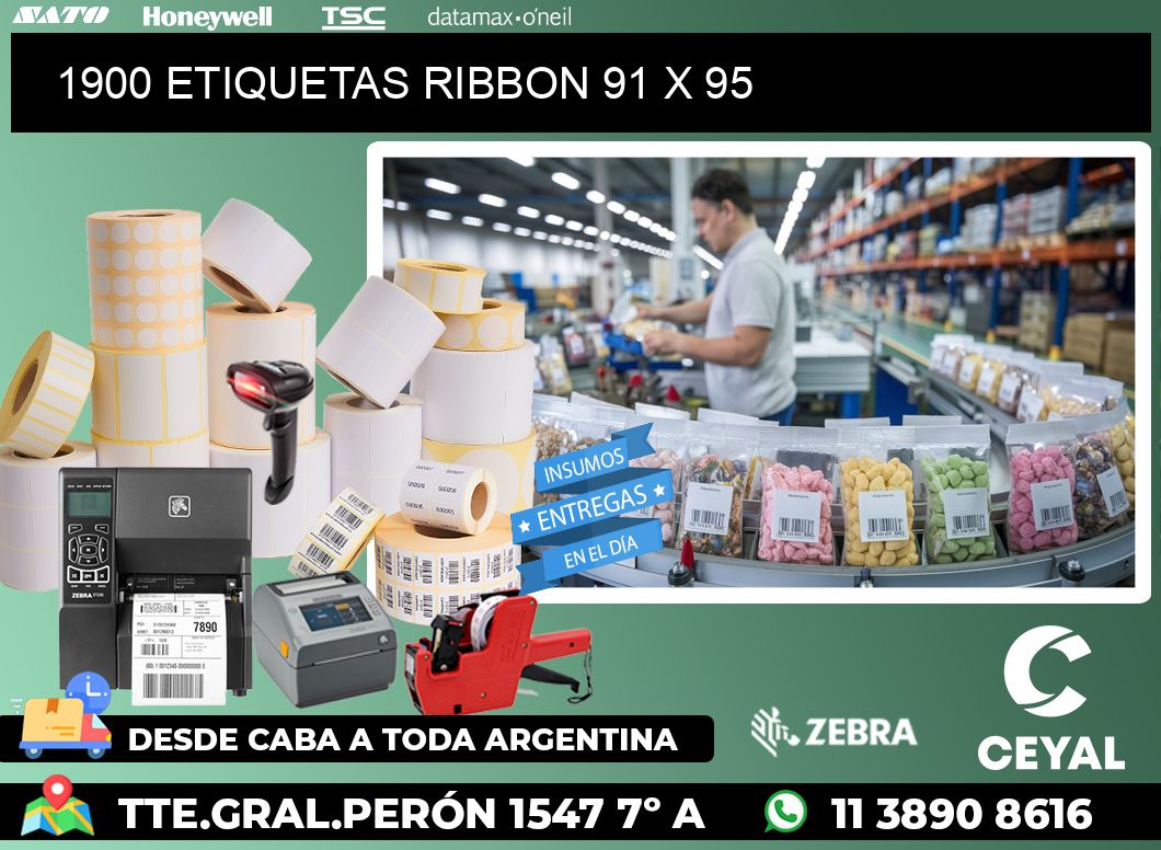 1900 ETIQUETAS RIBBON 91 x 95