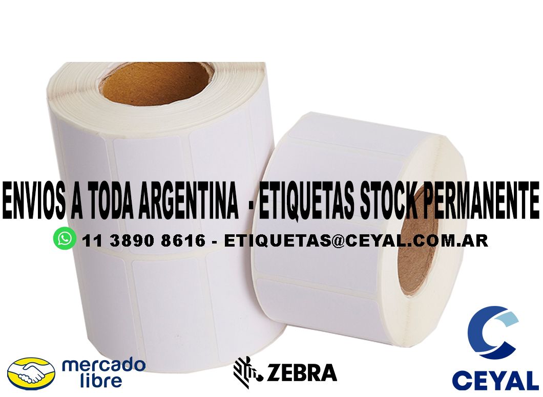 2000 ETIQUETAS PEGATINA 96 x 65 x 5000