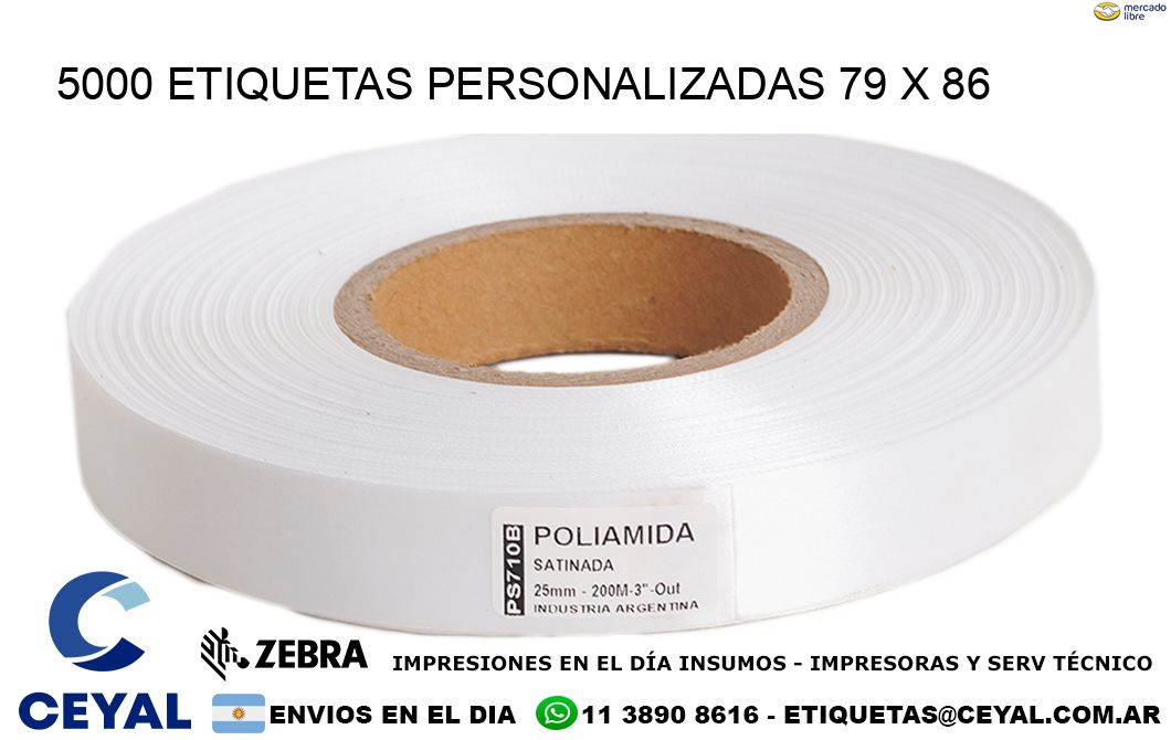 5000 ETIQUETAS PERSONALIZADAS 79 x 86