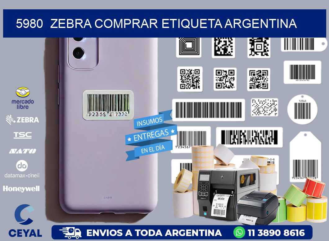 5980  ZEBRA COMPRAR ETIQUETA ARGENTINA