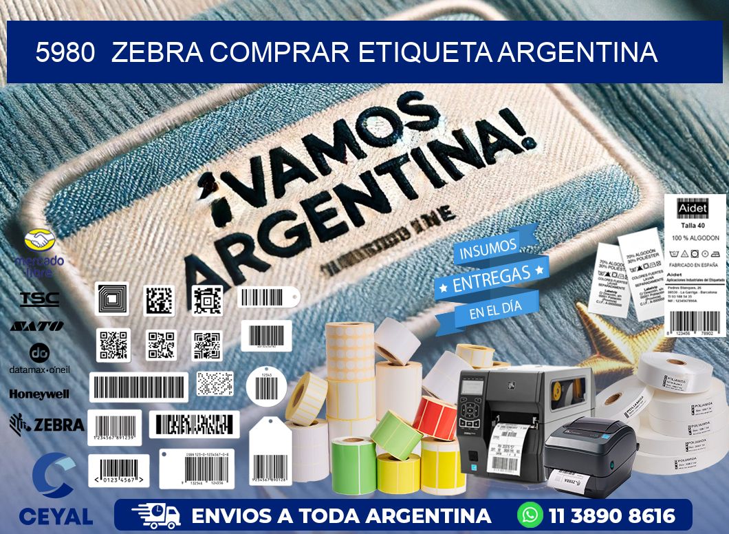 5980  ZEBRA COMPRAR ETIQUETA ARGENTINA