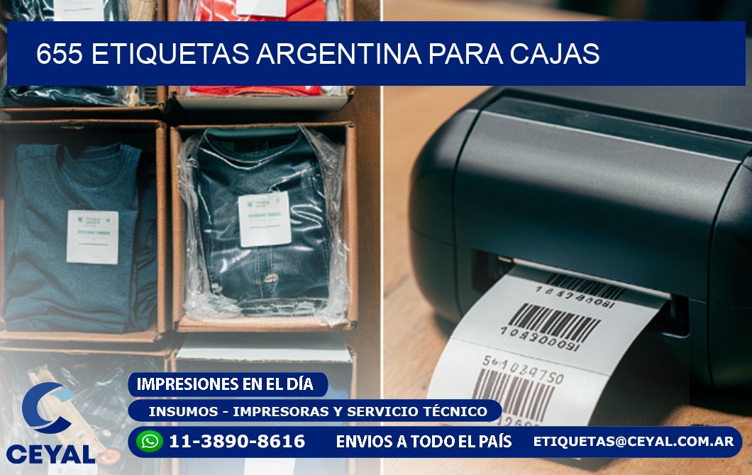 655 ETIQUETAS ARGENTINA PARA CAJAS