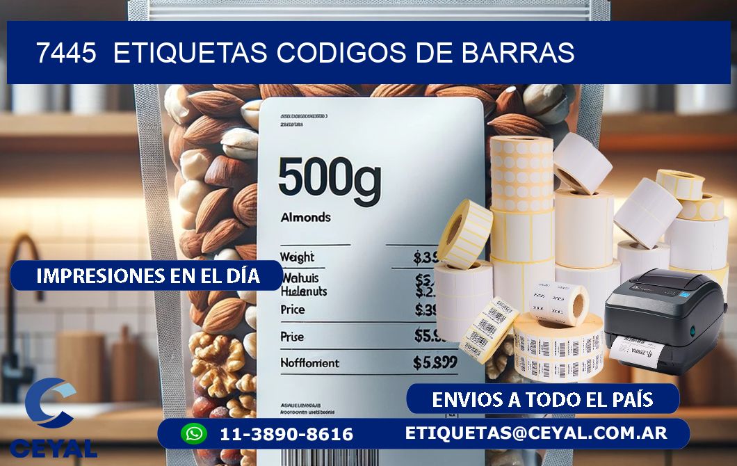 7445  ETIQUETAS CODIGOS DE BARRAS