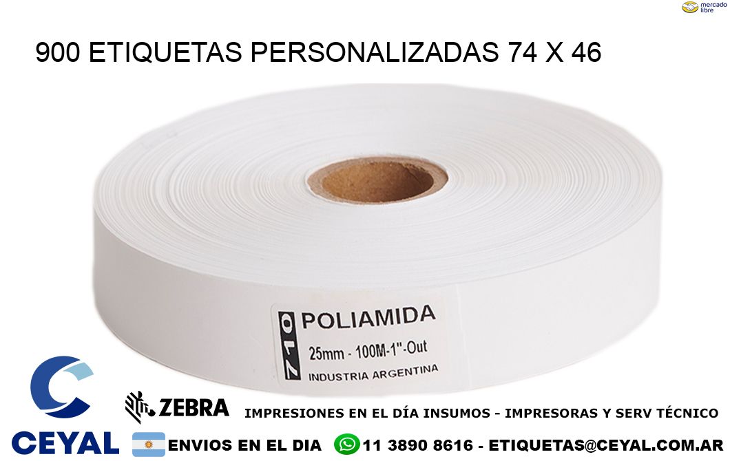 900 ETIQUETAS PERSONALIZADAS 74 x 46