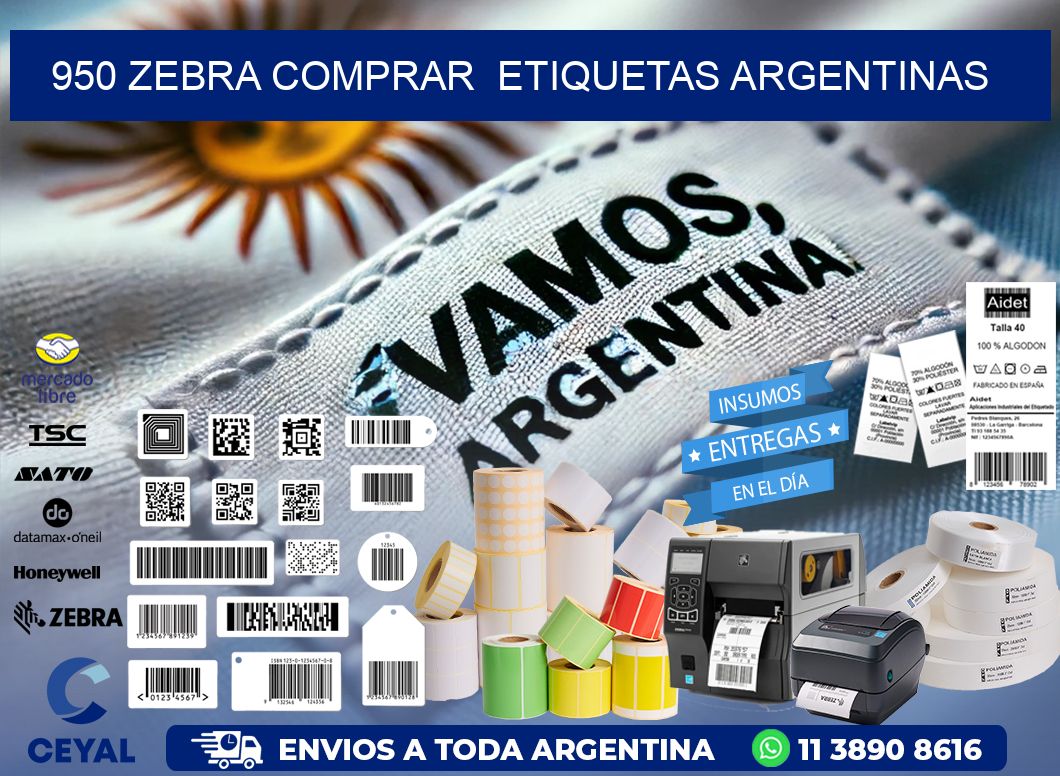 950 ZEBRA COMPRAR  ETIQUETAS ARGENTINAS