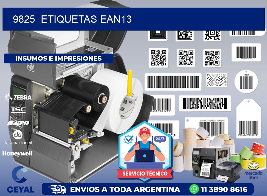 9825  ETIQUETAS EAN13