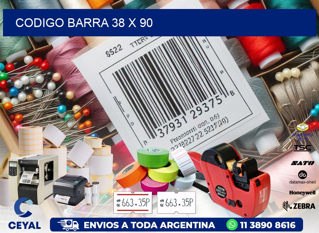 CODIGO BARRA 38 x 90