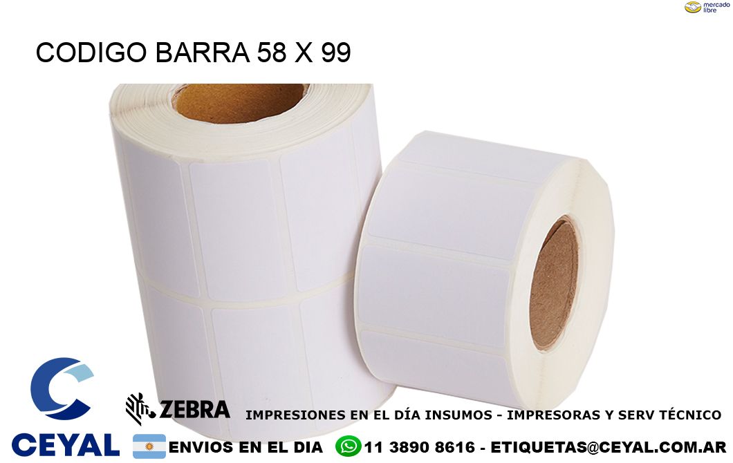 CODIGO BARRA 58 x 99