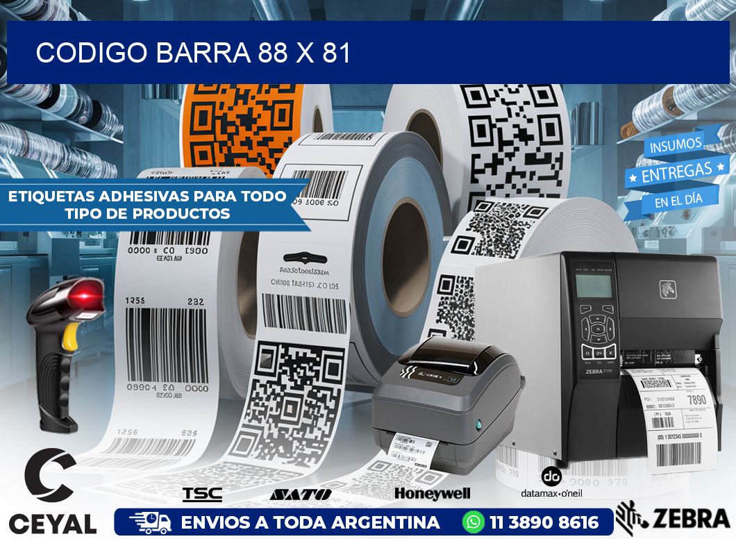 CODIGO BARRA 88 x 81