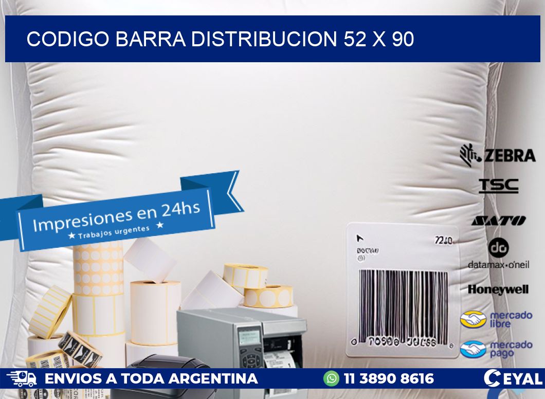 CODIGO BARRA DISTRIBUCION 52 x 90