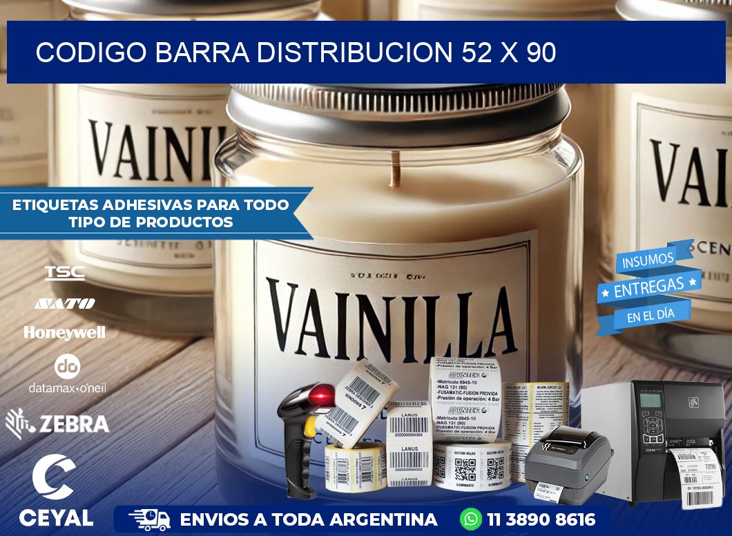 CODIGO BARRA DISTRIBUCION 52 x 90