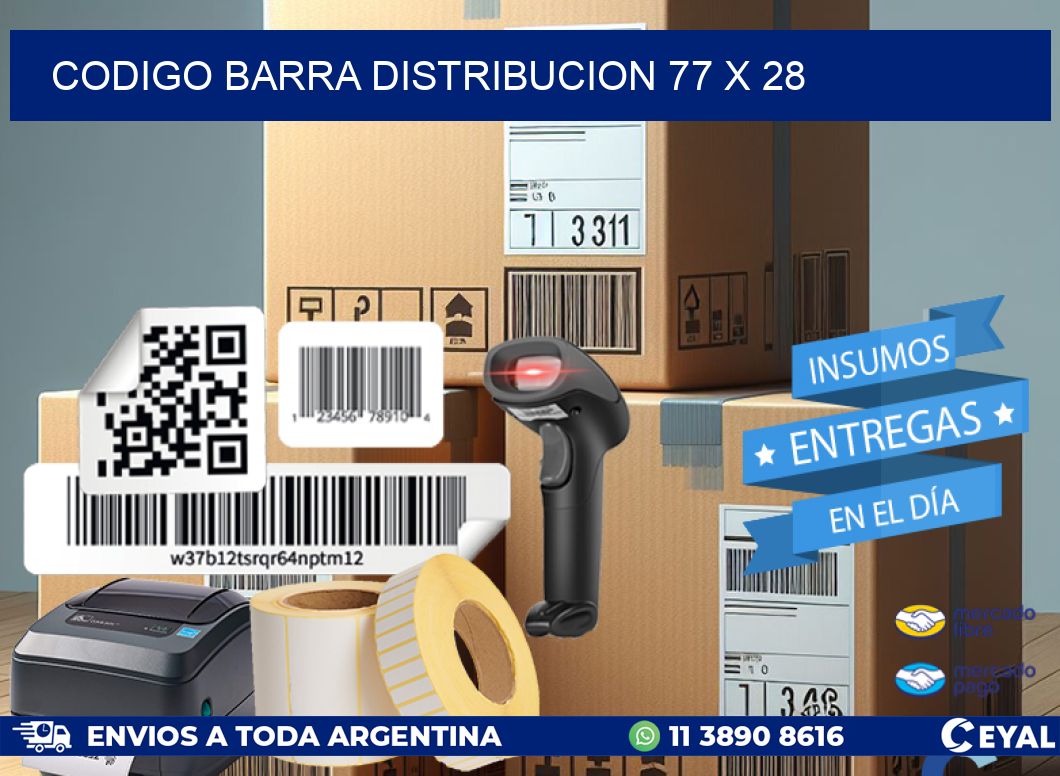 CODIGO BARRA DISTRIBUCION 77 x 28