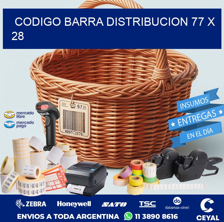 CODIGO BARRA DISTRIBUCION 77 x 28