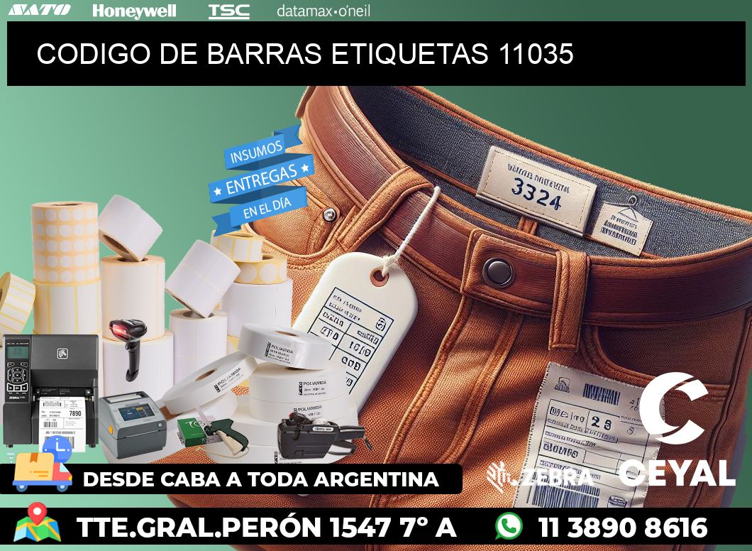 CODIGO DE BARRAS ETIQUETAS 11035