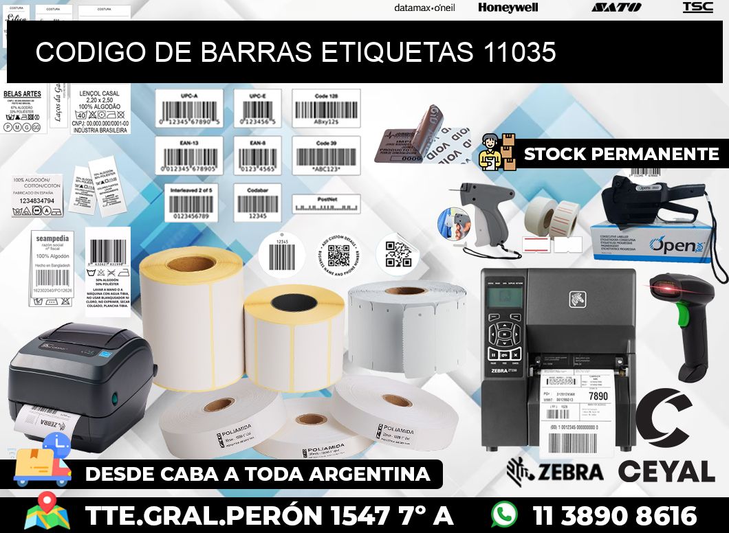 CODIGO DE BARRAS ETIQUETAS 11035