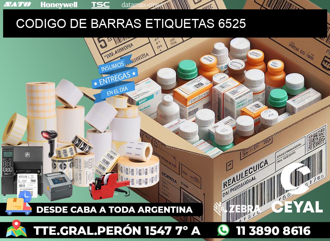 CODIGO DE BARRAS ETIQUETAS 6525