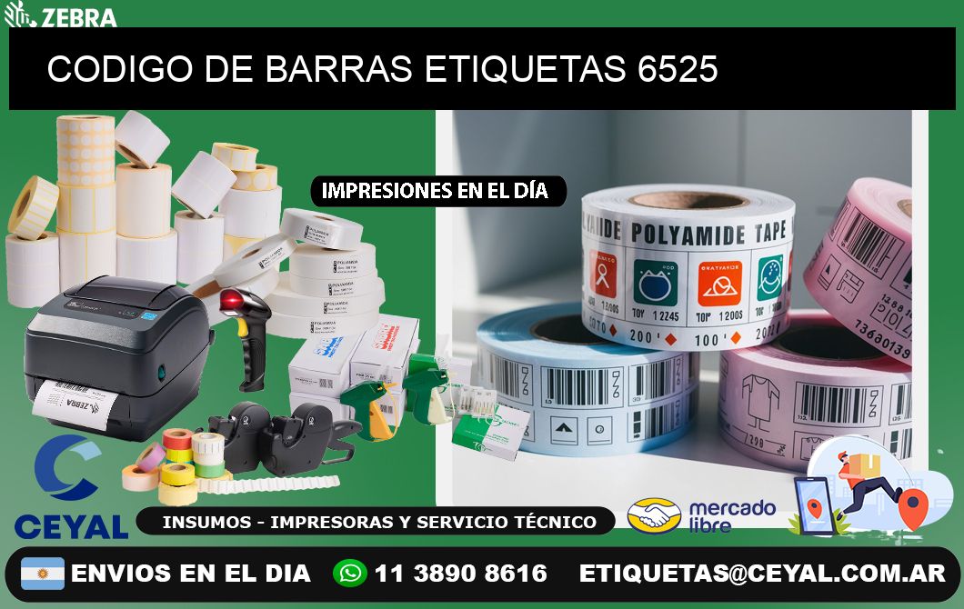 CODIGO DE BARRAS ETIQUETAS 6525