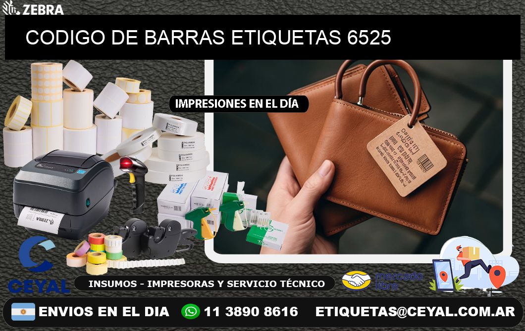 CODIGO DE BARRAS ETIQUETAS 6525