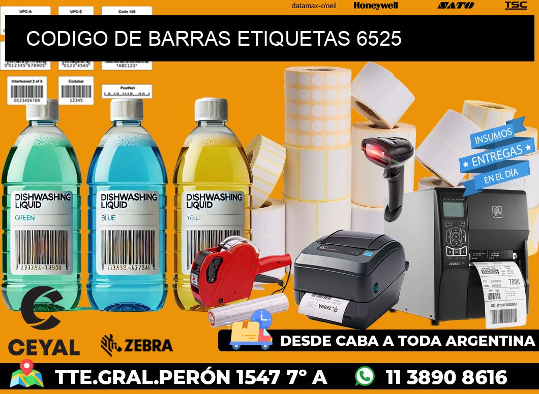 CODIGO DE BARRAS ETIQUETAS 6525