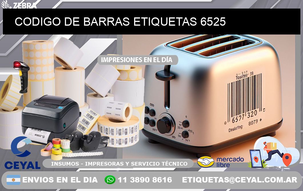 CODIGO DE BARRAS ETIQUETAS 6525