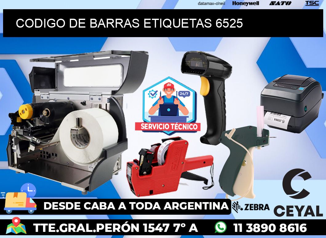 CODIGO DE BARRAS ETIQUETAS 6525