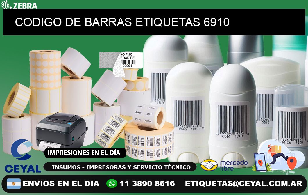 CODIGO DE BARRAS ETIQUETAS 6910