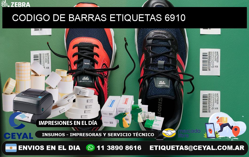 CODIGO DE BARRAS ETIQUETAS 6910