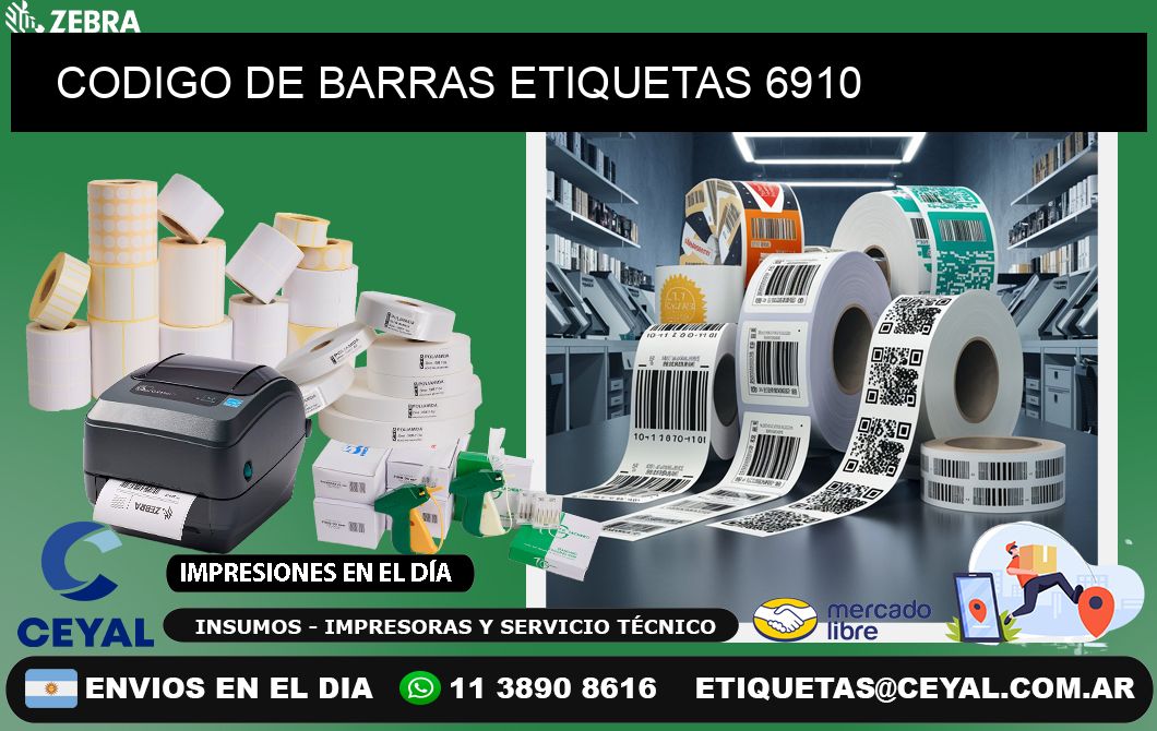 CODIGO DE BARRAS ETIQUETAS 6910