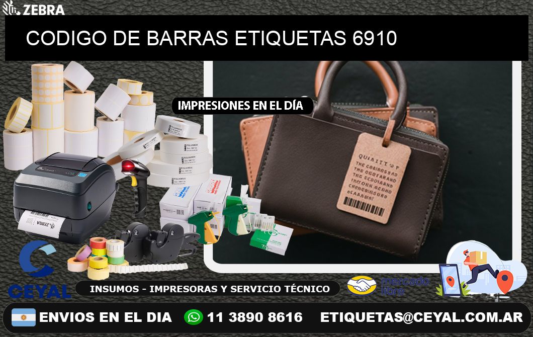 CODIGO DE BARRAS ETIQUETAS 6910