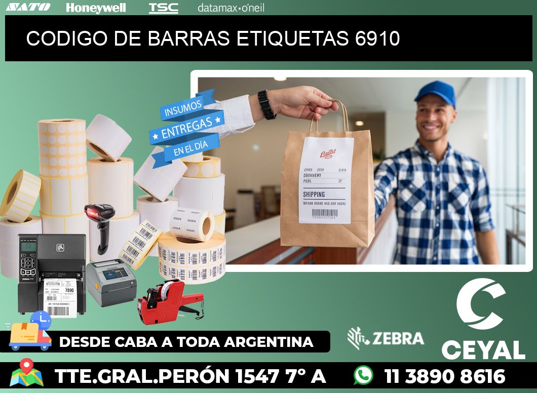 CODIGO DE BARRAS ETIQUETAS 6910