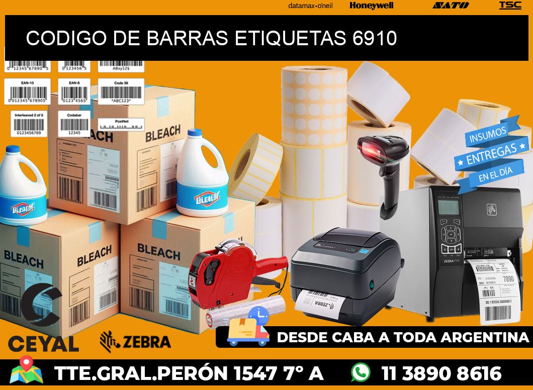 CODIGO DE BARRAS ETIQUETAS 6910