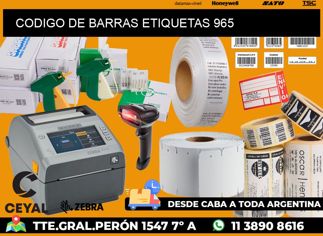 CODIGO DE BARRAS ETIQUETAS 965