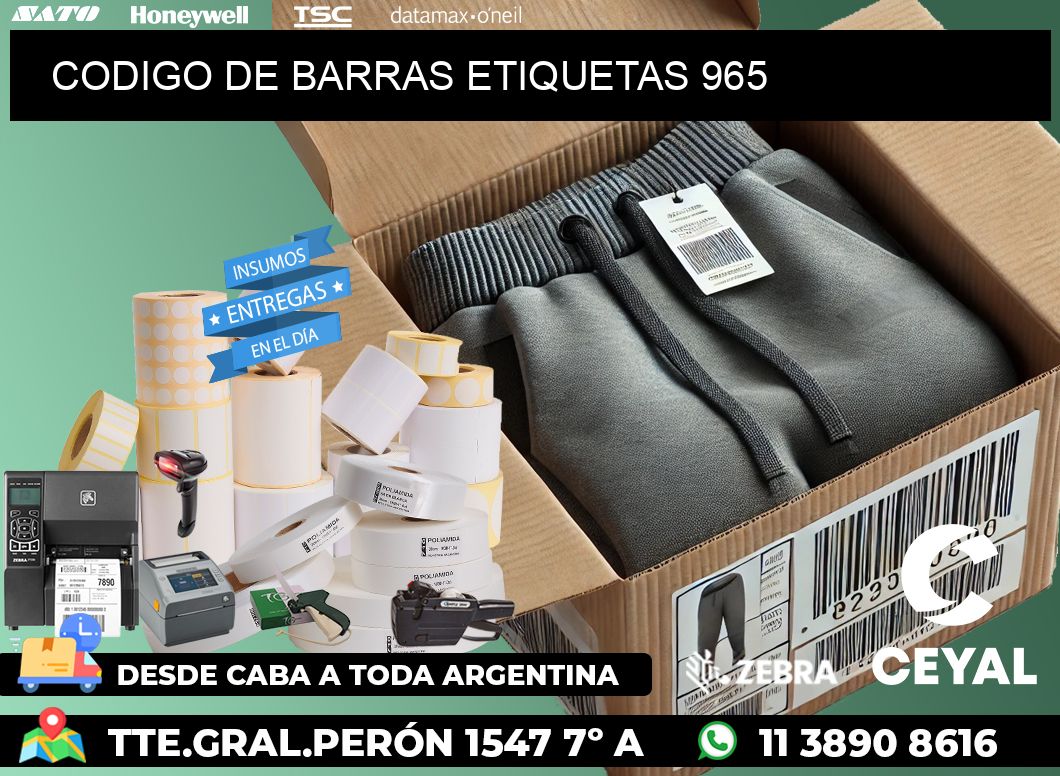 CODIGO DE BARRAS ETIQUETAS 965