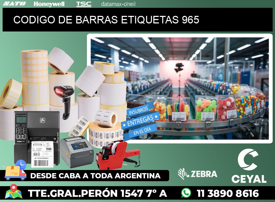 CODIGO DE BARRAS ETIQUETAS 965