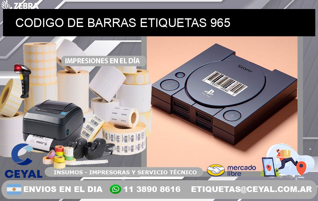 CODIGO DE BARRAS ETIQUETAS 965