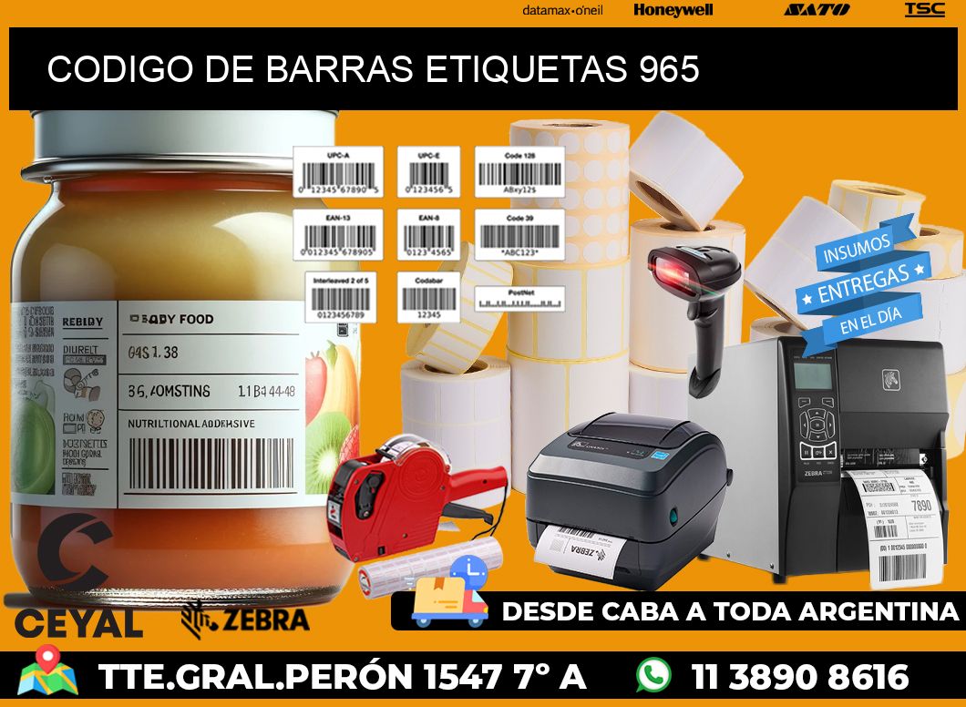 CODIGO DE BARRAS ETIQUETAS 965