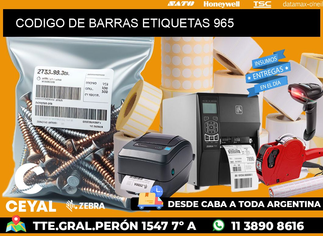 CODIGO DE BARRAS ETIQUETAS 965