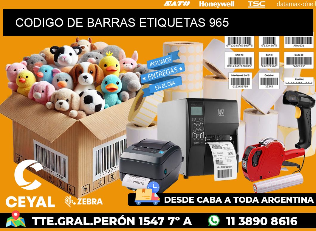 CODIGO DE BARRAS ETIQUETAS 965