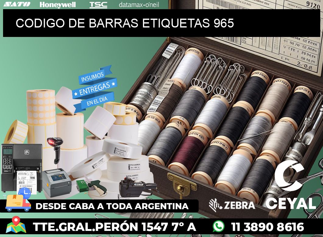 CODIGO DE BARRAS ETIQUETAS 965