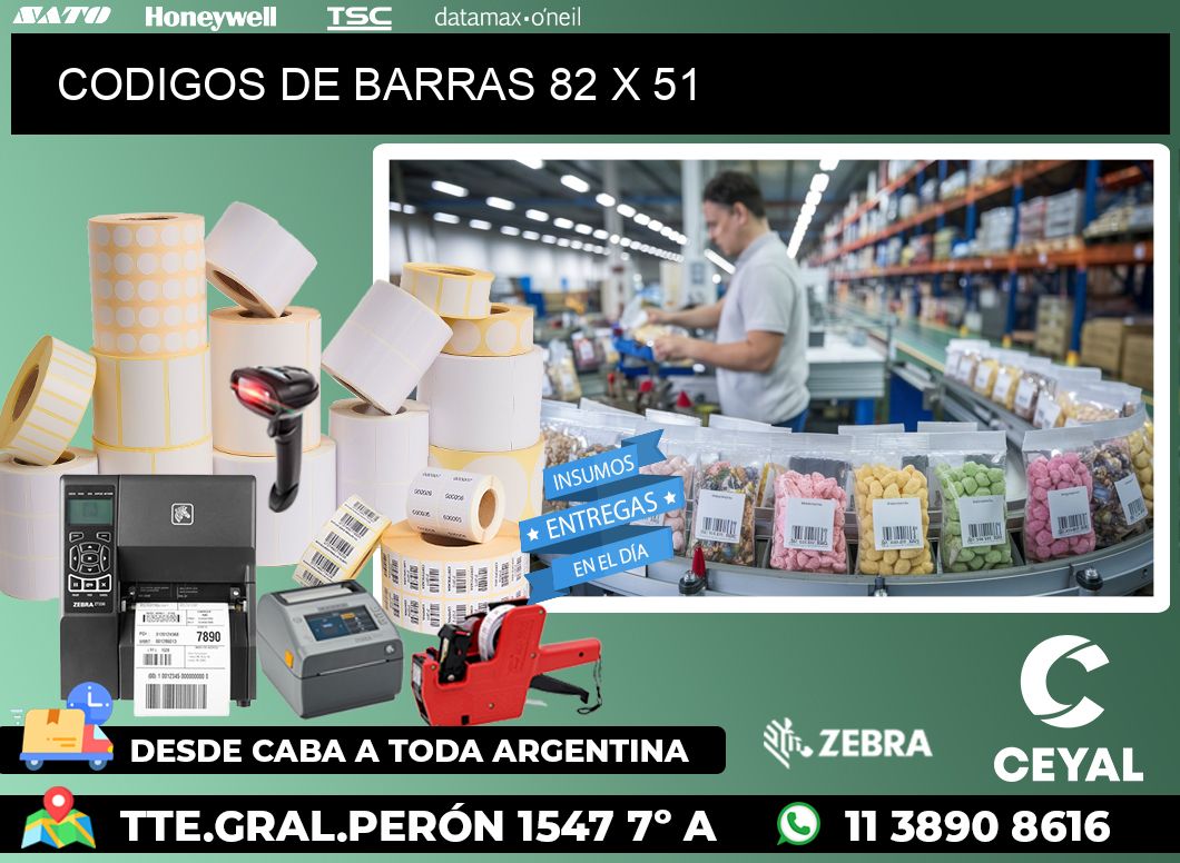 CODIGOS DE BARRAS 82 x 51