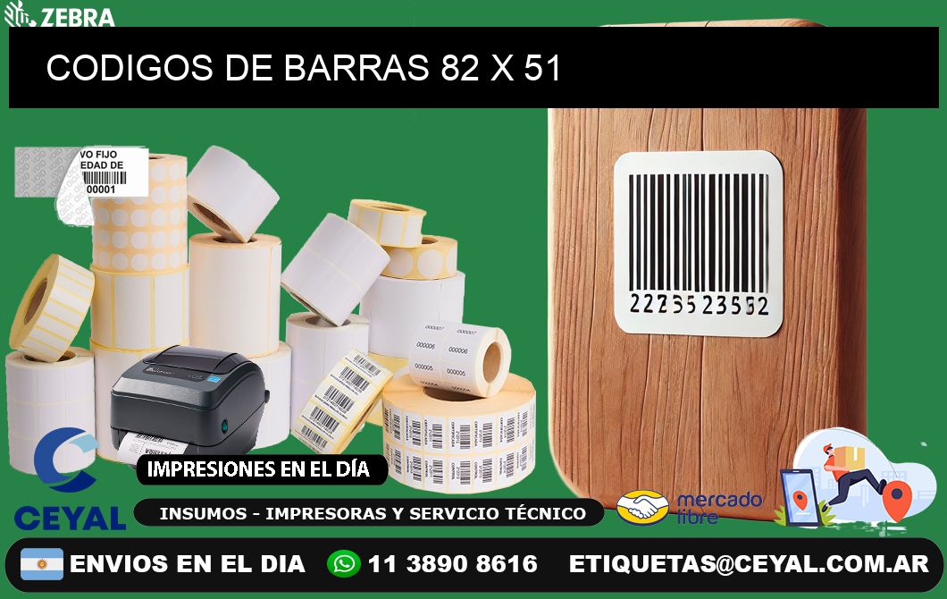 CODIGOS DE BARRAS 82 x 51