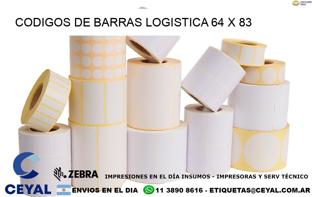 CODIGOS DE BARRAS LOGISTICA 64 x 83