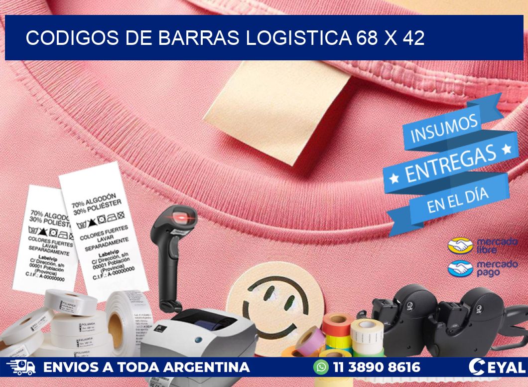 CODIGOS DE BARRAS LOGISTICA 68 x 42