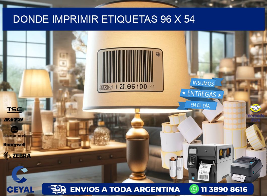 DONDE IMPRIMIR ETIQUETAS 96 x 54